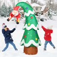 thumbnail image 2 of 8Ft Christmas Tree and Santa Claus Inflatable With LED Lights - Outdoor Decorations, Blow Up Yard Decor for Garden Lawn Xmas, 2 of 8