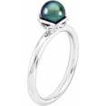 thumbnail image 3 of Stackable Expressions Sterling Silver Black FW Cultured Pearl Ring, 3 of 8