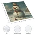 thumbnail image 3 of Nawy Snowman Bird Pop Surrealism Cloth Napkin Reusable Home Decor 6 PCS, 3 of 7