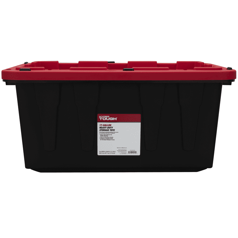 Performax® Industrial 17-Gallon Black Storage Tote with Snap-On