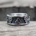thumbnail image 2 of Retro Geometric Men's Fashion Ring: Electroplated Alloy Statement Ring for Men, Non-Inlaid Design, Adds a Touch of Personality, 2 of 5