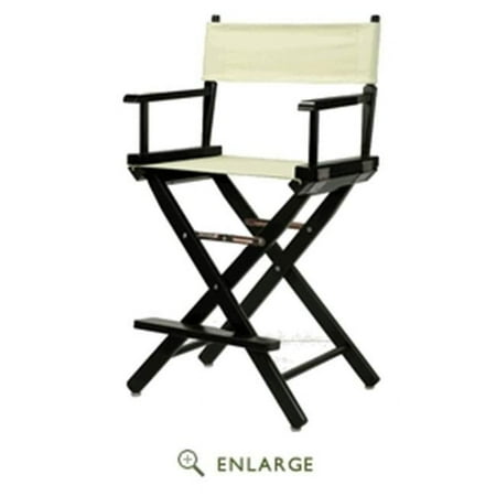 Casual Home 24" Director's Chair Black Frame-Natural/Wheat Canvas