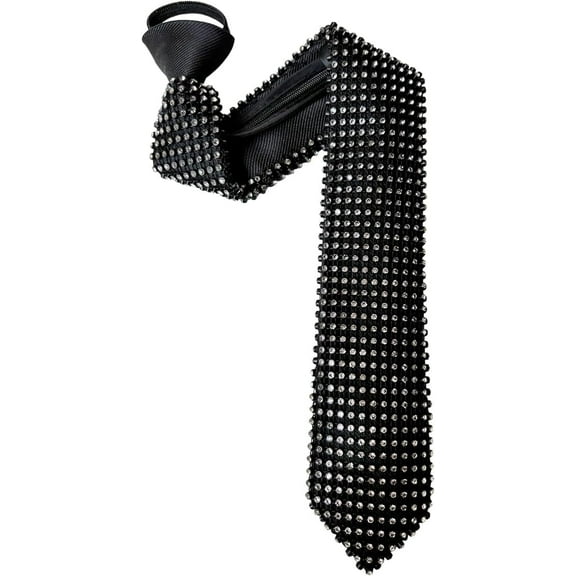 BOMJJOR Rhinestone Necktie for Men Women Shine Sparkle Artificial Diamonds Bow Necktie Adjustable Pre-Tie