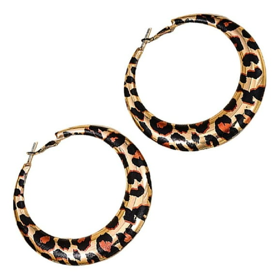 Aellinatey Leopard Designed Circular Earrings Stylish Ear Rings for Daily Wear Accessory