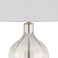thumbnail image 3 of 29 Inch Glass Table Lamp with Dimmer, Round, Clear and Brass, 3 of 4