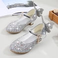 thumbnail image 5 of LYHaoo Girls Sandals Girls Glitter Little Girls Heeled Formal Sandals For Dress Up Sparkly Baby Shoes With Adjustable Strap And Lightweight Comfort Sizes 1.5 Big Kid(9.5-10 Years), 5 of 7