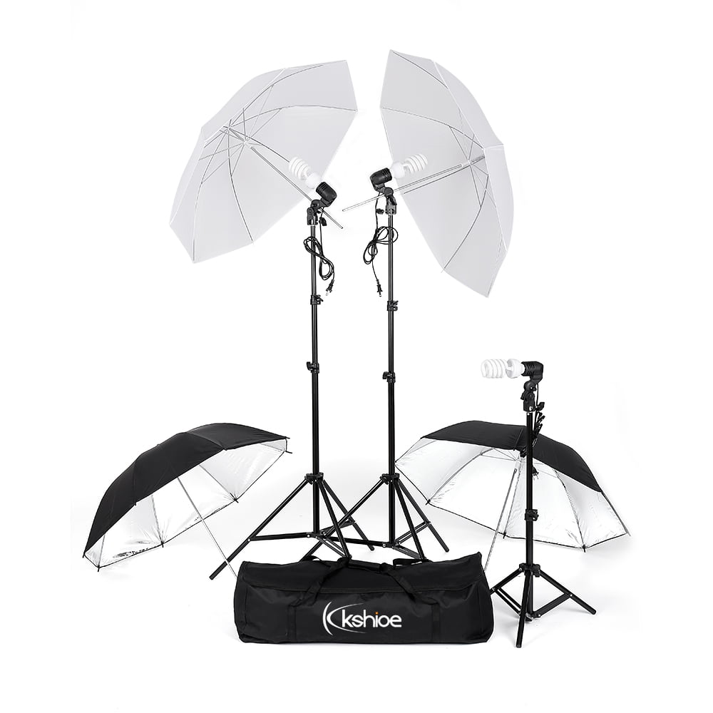 Fancierstudio 3 Point Umbrella Lighting Kit with Carrying Case Professional ... 