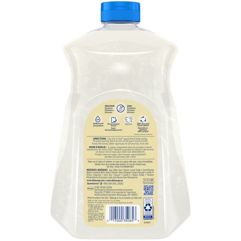 Dial Liquid Hand Soap Refill Vanilla Honey 52 Ounce