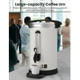 thumbnail image 5 of Garvee 80-Cup Commercial Coffee Urn, 12L/3.2 Gallon Hot Water Dispenser, White, 5 of 6