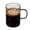 Gray, variant on Forma Professional 7 oz Gray Glass Coffee Mug - Borosilicate, with Handle - 2 1/2" x 2 1/2" x 3 1/2" - 12 count box