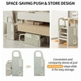 thumbnail image 4 of UNICOO® 2-in-1 Step & Stool | Storable Step Stool for Toddlers | Foldable Adjustable 2-3 Helper Steps for Kids with Anti-Slip & Space-Saving Design | Bathroom Sink, Potty, Toilet (Pastel Green), 4 of 8