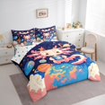 thumbnail image 3 of jejeloiu Cartoon Animal Axolotl Twin Bedding Sets 7-Piece,Multicolor Universe Planet Bedding Comforter Set,Galaxy Starry Stars Sheet Sets For Girls Kid,Breathable Bedroom Decor Reversible, 3 of 8