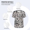 thumbnail image 3 of Rateoe Leopard And Zebra Pattern Men’s Baseball Short Sleeve Polo Shirt, Midweight Men's Shirt Golf Shirt Polo Shirts Quick Dry Short-4X-Large, 3 of 7