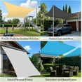 thumbnail image 3 of NAWAY Triangle Custom Sun Shade Sail 9'X12'X15' Permeable Canopy Sand for Patio Garden Yard Deck Pergola,Black, 3 of 7