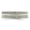 thumbnail image 3 of Edward Mirell Titanium Brushed&Polished w/Sterling Silver 6mm Band EMR182, 3 of 7