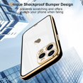 thumbnail image 3 of for iPhone 14 Pro Max Case Cute Clear Luxury Plating Bumper Slim Fit Shockproof Camera Lens Protection Soft TPU Silicone Electroplated Phone Case Cover for iPhone 14 Pro Max 6.7 inch, Black, 3 of 8