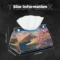 thumbnail image 6 of Lsque Cherry Blossoms Printed Long Tissue Box Cover Holder, Facial Paper Organizer Dispenser,Triangle with Bottom Belt, PVC Leather Decorative Organizer, 6 of 9