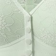 thumbnail image 5 of Iugvhana 3 Pack Women's Front Closure Bras Wirefree Push-Up Bra Adjustable Straps Lift Breathable Comfortable Everyday Bra Underwear Mint Green XL, 5 of 5