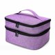 thumbnail image 2 of Organizador de uñas de doble capa, 30 compartimentos, piel sintética, estuche de almacenamiento, para Violeta, 2 of 8