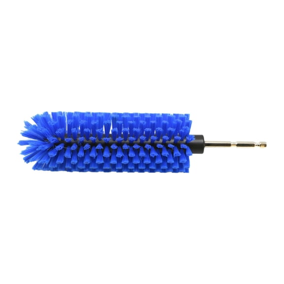 Wheel Brush, Drill Brush Scrubber, Car Wheel Cleaning Brush, Auto Tire Cleaning Scrubber, Soft Bristle Tire Scrubber, Highly Dense Power Cleaner Attachment for Wheels Rims Engines Exhaust, Blue