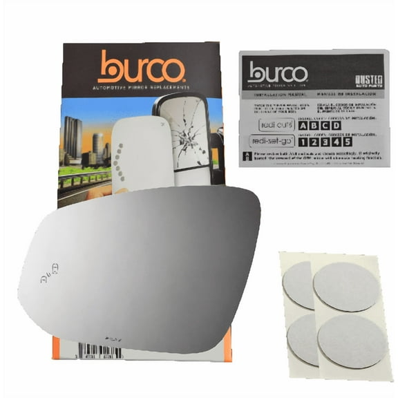 Burco 4580B Driver Side Mirror Glass w/ Blind Spot Icon 2021-2023 Toyota Sienna