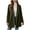 Army Green, variant on Women's Peter Pan Collar A-Line Cape Coat, Short Wool Blend Swing Jacket with Double Buttons