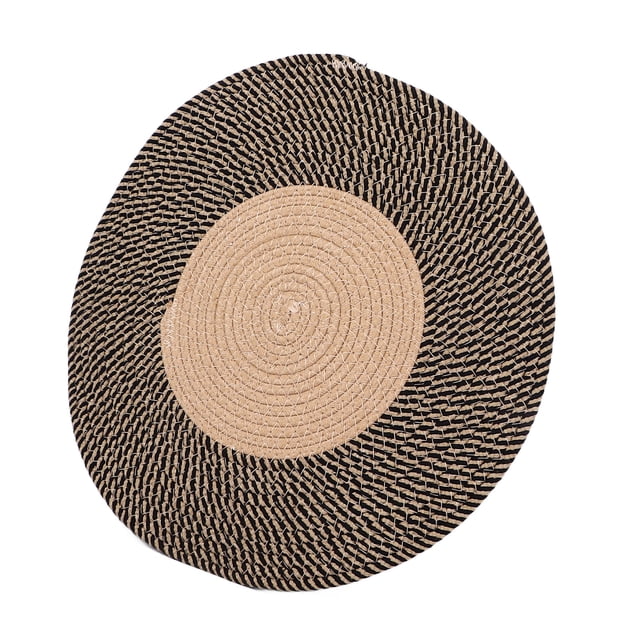 Round Jute Rug, Handwoven Fashionable Area Rug Circle Carpet for Kitchen Living Room Entryway
