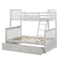 thumbnail image 4 of Generic Twin Over Full Bunk Bed with Storage Drawers, Wooden Bunk Bed with Ladder and Safety Guard Rails –White, 4 of 8