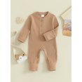 thumbnail image 2 of Bagilaanoe Newborn Baby Girl Boys Autumn Jumpsuit Long Sleeve Bodysuit 6M 9M 12M 24M Infant Fall One Piece Romper, 2 of 9