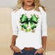 thumbnail image 1 of Xuyuer St. Patrick's Day Womens 3/4 Sleeve Crew Neck Spring T-Shirts Merry and Bright Casual Pullover Graphic Tee Tops Cute Tunic Tops Basic Tees Blouses Business Work Tee Top, 1 of 5