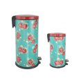 thumbnail image 5 of Pioneer Woman 10.5 gal & 3.1 gal Stainless Steel Kitchen Garbage Can Combo, Vintage Floral, 5 of 7