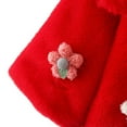 thumbnail image 6 of Xmarks Toddler Baby Girls Warm Cloak Coat Flower Girls Princess Faux Fur Bolero Shrug Jacket 0-3 Years Little Girl Fleece Pom Pom Cape Coat 2-3 tred, 6 of 7