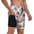 thumbnail image 3 of Fotbe Lilies Flowers Men’s Swim Trunks Quick Dry Swim Shorts Board Shorts with Mesh Lining-Large, 3 of 9