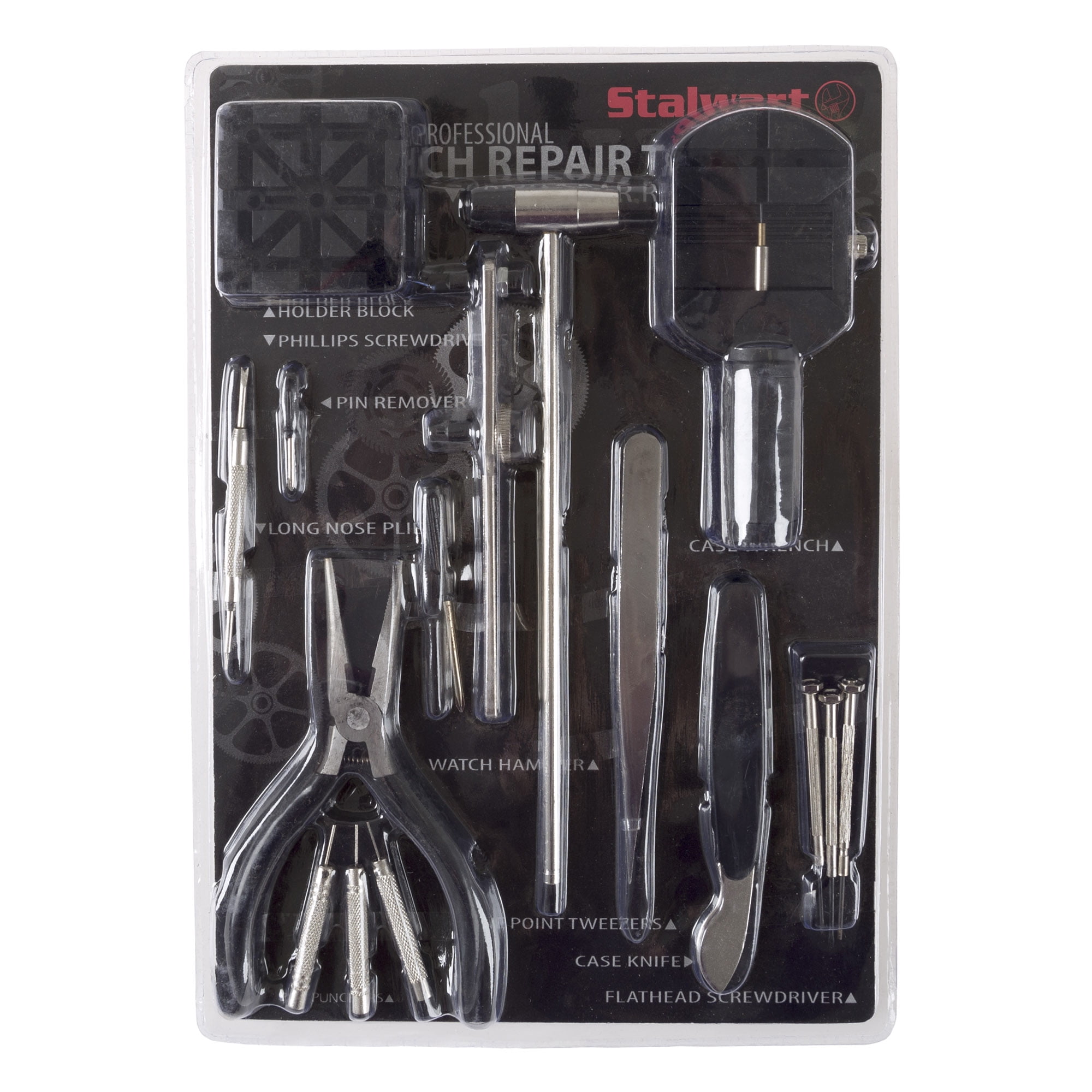 Stalwart 16-Piece Professional Watch Jewelry Repair Tool Kit 