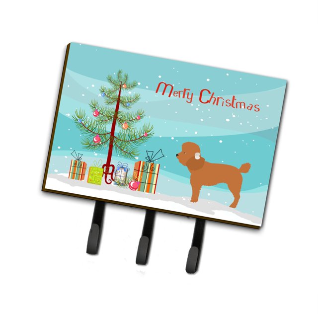Gancho de pared Treasures Toy Poodle, triple, árbol de Navidad Caroline's Treasures BB8478TH68