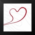 thumbnail image 2 of OnRei 15x15 Black Modern Framed Museum Art Print Titled - YOUR HEART, 2 of 5