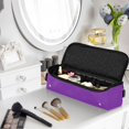 thumbnail image 6 of Hair Tools Storage with Heat Resistant Mat- Purple Style Background Printed Curling Iron Travel Bag/Flat Iron Case for Women, 6 of 8