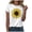White, variant on Cotton Summer Floral T-Shirt for Ladies Sunflower Graphic Print Short Sleeve Tee (White, XL)