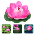 thumbnail image 2 of piezas de decoración de loto flotante artificial, flor de loto simulada, adorno de loto realista para jardín., 2 of 8