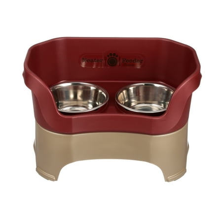 UPC: 0850465002305 | Neater Pets Neater Feeder Deluxe Mess-Proof Elevated Food & Water Bowls for Large Dogs  Cranberry
