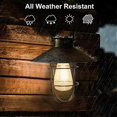 thumbnail image 4 of Solar Lantern Outdoor Hanging Light Metal Solar Lamp with Warm White Edison Bulb Design for Garden Yard Patio Porch Decor, 4 of 5