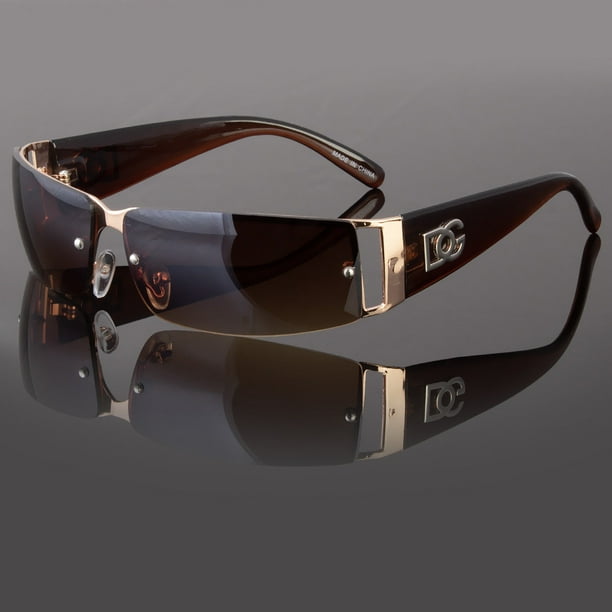 Sunny Shades - New DG Mens Womens Rectangular Rimless Designer