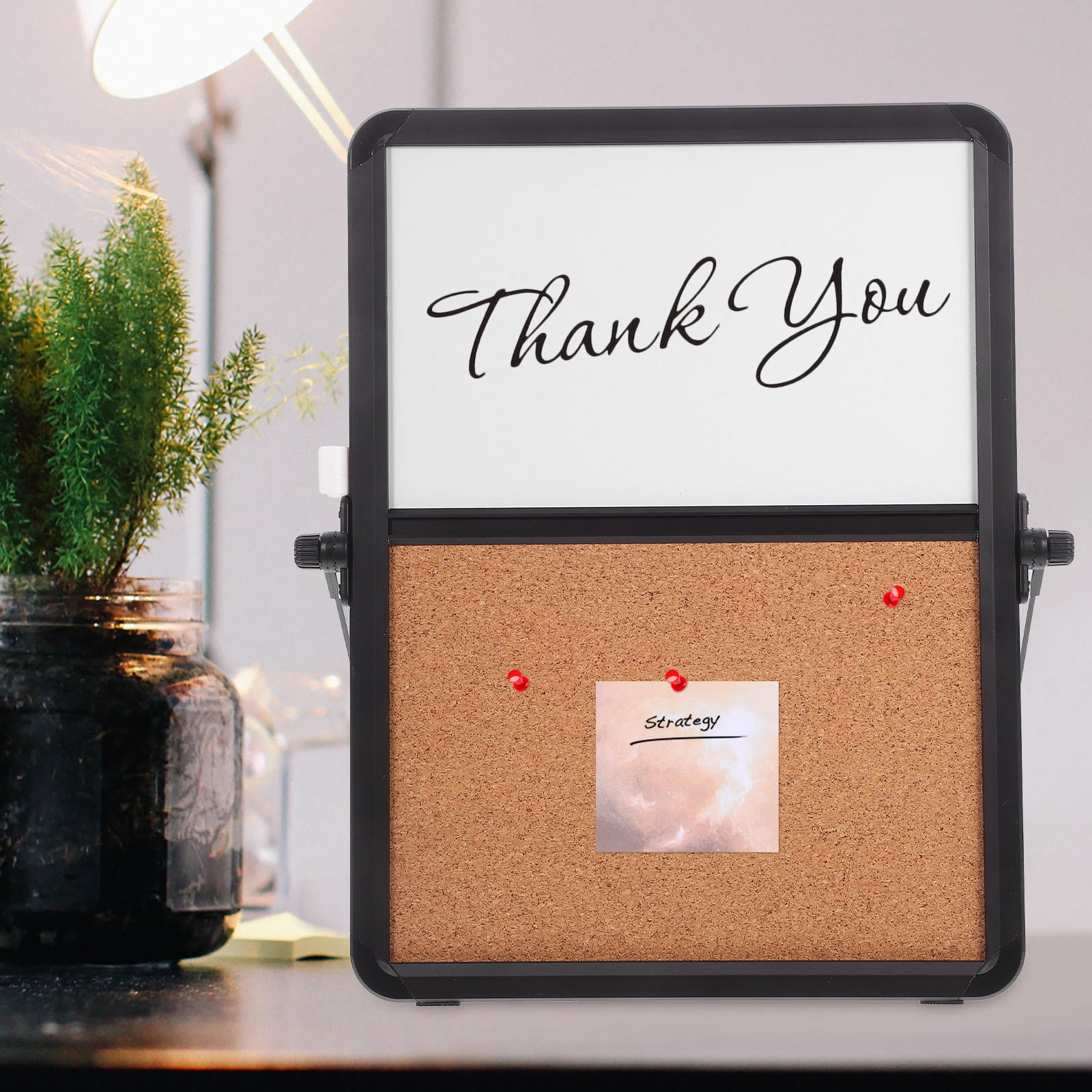 HOMEMAXS Cork Bulletin Board for Home Office with Aluminium Alloy Frame Assorted Color 7.87x5.91 Inches
