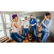 PHILIPS Bluetooth Party Speaker with LED Lights, FM, USB, Memory Card, Auxiliary, TWS Function Connecting Other TAX4209, Guitar Microphone Ports TAX4209