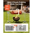 thumbnail image 2 of VEVOR Rotisserie Grill, AC120V 8 Level Height Electric Rotisserie Grill Kit, BBQ Grills Rotisseries Kit with 132 lbs Load Capacity, 38W Motor, Stainless Steel Automatic Grilling Kits for Parties, 2 of 9