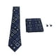 thumbnail image 4 of Corbata para hombre, pañuelo y gemelos de poliéster y seda, duradera, resistente al desgaste, ideal para negocios y ocio., 4 of 14