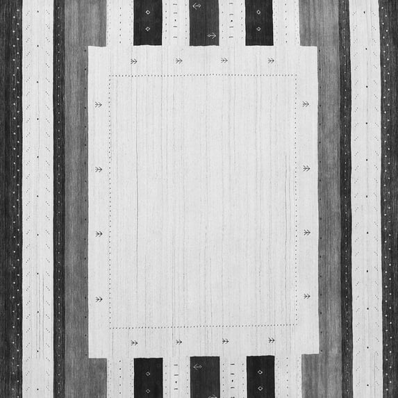 Ahgly Company Indoor Square Solid Gray Modern Area Rugs, 5' Square