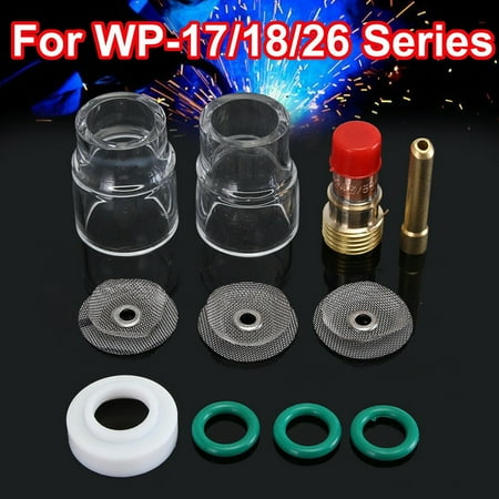 

GLFILL Tig Welding Torch 3/32 Gas Lens #12 Cup 2.4mm Collet Kit for Wp-17 18 26