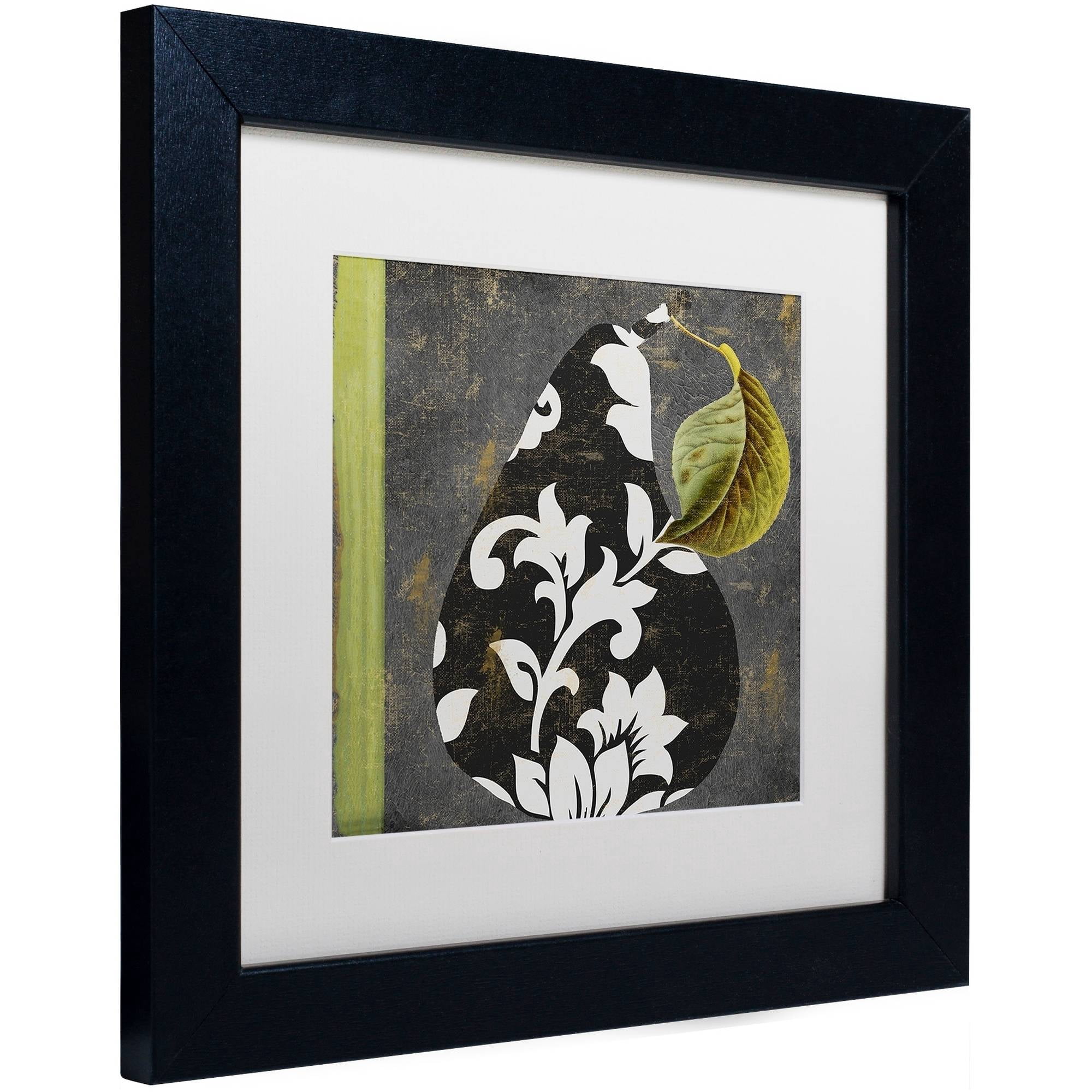 Trademark Fine Art "Decorative Pear II" Canvas Art by Color Bakery White Matte, Black Frame