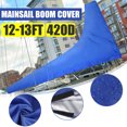 thumbnail image 2 of Sail Cover for 12-13ft Mainsail Boom Cover Boat Sail Protector Waterproof 420D Oxford Sunshade Wind Proof, Blue, 2 of 9